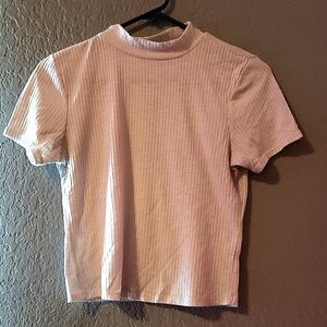 White High Neck Crop